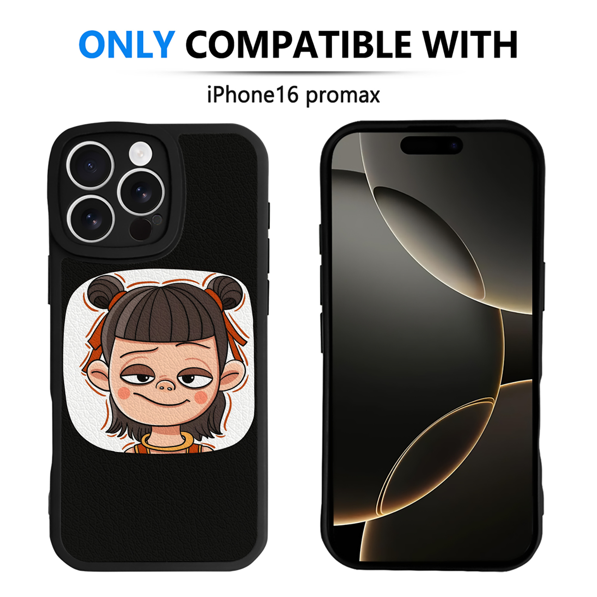 （画像用） Ne Zha 2 ナタ 魔童の大暴れ 【iPhone 16シリーズ対応】シリコンスマホケース（レザー調） 材質：シリコン